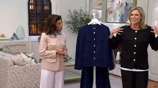 Dennis Basso Spring Ponte Jacket with Crest Buttons on QVC