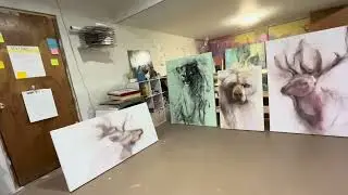 Compare and contrast, thinking about art, painting starts, in process painting, Kimberly Santini