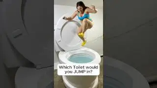 HIGHEST JUMP CONTEST in the Worlds BIGGEST Toilet  Pool with Big Splash #shorts