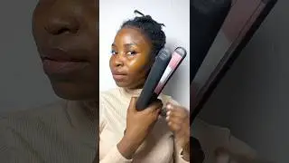 Putting heat on my hair after a long period.#Hairstyles#naturalhair#straighthair