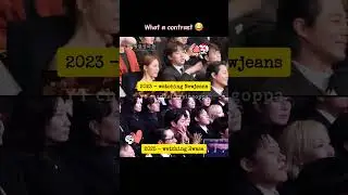 What a contrast! Park Jungmin watching Hwasa VS Newjeans #parkjungmin #hwasa #goodgoodbye