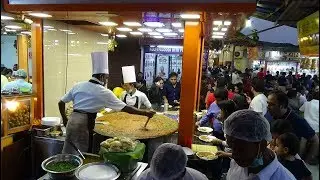 The Pav Bhaji Making Master of Juhu Chowpatty Beach - Delicious Indian Street Food in Mumbai, India.