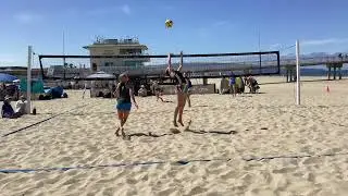 Anika Wilson (black tank/teal slunks) c/o 2028 - 2025 AVP National Championships highlights Day 2
