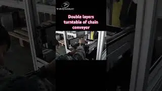 Double layers turntable of chain conveyor #conveyor #toshine #transmission #chainconveyor #factory