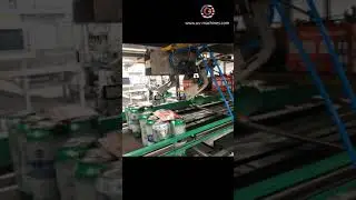 Beer tin bottle sleeve shrinking sealing machine with cartoning machine