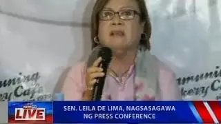 NTVL: Sen. Leila De Lima, nagsasagawa ng press conference