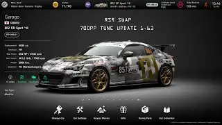 [Gran Turismo 7] BRZ S'18  700pp RSR swap tune update 1.63