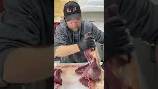 Deer hind quarter breakdown #history #deer #food #foodie #nature #meatroom #meatcutter #lifestyle