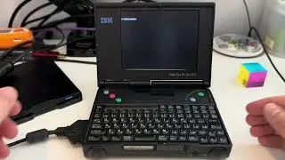 IBM PC 110 Palmtop with TFT Retrofit Upgrade + Roland SCP-55 DOS Gaming
