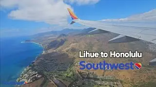 Southwest Lihue to Honolulu Hawaii Interisland Travel Boeing 737 MAX 8 [TRIP REPORT][4K60fps][FULL]
