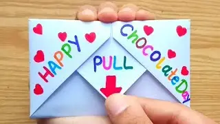 Easy Chocolate Day Card Idea from Paper |Chocolate Day Greeting Card| Last Minute Chocolate Day Card
