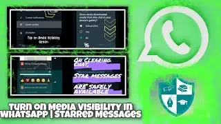 How to turn on Media Visibility in WhatsApp | Starred Messages  | Storage Issue In WhatsApp