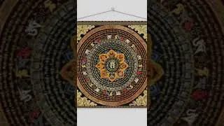 Tibetan-Nepalese Square Thangka Wall Tapestry &ndash; Entryway Prosperity & Spiritual Harmony