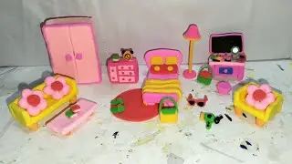 Diy Miniature clay furniture for doll house. 