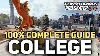 College - All Goals & Secrets - Tony Hawk's Pro Skater 3 + 4