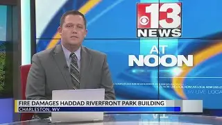 Fire damages building at Haddad Riverfront Park