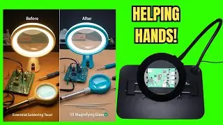 Helping Hands Soldering Station Review |  PCB Holder with 5X Magnifying Glass & Gooseneck Arms