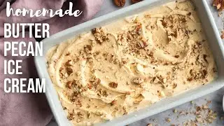 Homemade Butter Pecan Ice Cream (ice cream maker) | The Recipe Rebel