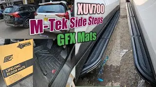 2023 Mahindra XUV700 Accessories | GFX Floor Mats | M-Tek Side Foot Steps | Door Visor | 6268777684