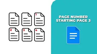 How to insert page numbers in google docs starting on page 3
