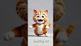 Dancing cat #kidsmovie #dancecat #beautycat #smartcat #3dcat #browncat #dance #singing #dance