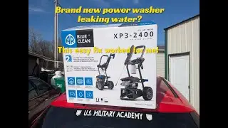 Brand new power washer leaking?  This worked for me!