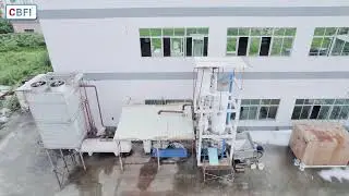 CBFI 30 tons solid cut flat tube ice machine in Europe