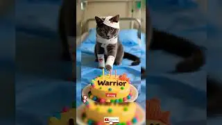 birthday cat while sick #sick #cat #animalintelligence