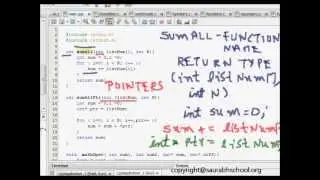 C Programming Tutorial: Functions (Call By Value, Reference,passing Arrays to function)