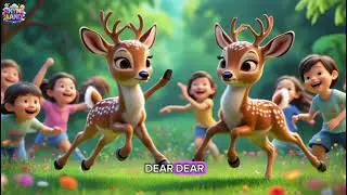Happy Deer Dance Party with Kids | Joyful Animated Nursery Rhyme | Rhyme Land