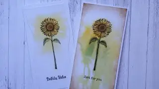 БЫСТРАЯ ОТКРЫТКА С ПОДСОЛНУХАМИ 🌻 со штампами Лавинии