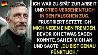 Ich bin versehentlich in den falschen Zug gestiegen. Ein Fremder sagte: „Sie sind genau pünktlich.“