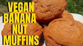 Easy Vegan Banana Nut Muffin Recipe | How To Make Banana Nut Muffins | Dairy-Free Muffins