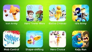 Kaiju Run,Iron Army,Battle Choices,Idle Army,Mob Control,Shape shifting,Hero Choice,Hero Tower Wars