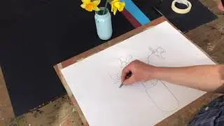 art during isolation #05 making drawings for a still life