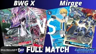 BlackWarGreymon X Antibody VS MirageGaogamon | Digimon Card Game | BT15 Exceed Apocalypse