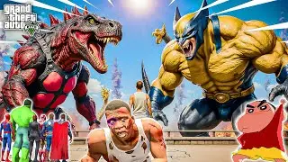 Deadpoolzilla Vs Wolverinezilla In GTA 5