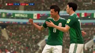 M&eacute;xico vs Alemania mundial Russia 2018 fifa 18 simulaci&oacute;n