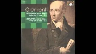 Clementi sonata for piano, flute and cello Op 21 No 1 in D major.