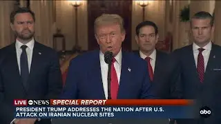 Trump addresses nation after US attack on Iranian nuclear sites | FULL SPEECH