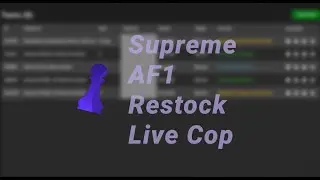 Supreme Air Force 1 Restock (Velox)