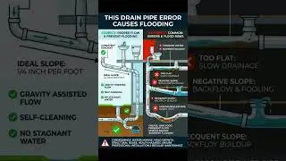Drain Pipe Error Causes Flooding | Basic Knowledge for Civil Engineering | #Shorts
