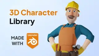 Blender - 3D Character Illustration Builder in Disney Style (UI Kit Library Tutorial)