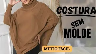 Em menos de 10 minutos! BLUSA Poncho  Super Fácil!