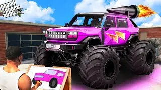 Franklin Using Magical Painting To Draw Fastest Monster Truck