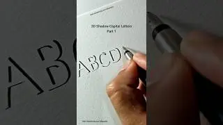 3D Shadow Capital letters | Part 1 #shortsfeed #shorts #lettering