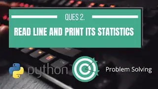 Write a program that reads a line and print its statistics | Python | Code Caption