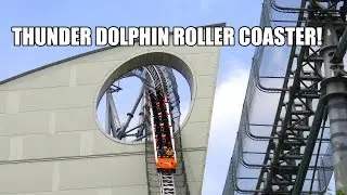 Thunder Dolphin Roller Coaster POV La Qua Tokyo Japan 60 FPS