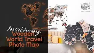 Wooden World Travel Photo Map by Enjoy The Wood