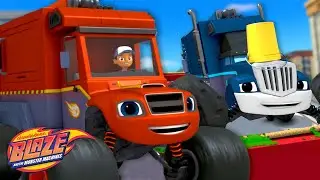 Garbage Truck Blaze and Crusher Race to the Finish Line! 🏆 | Blaze and the Monster Machines